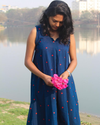 Navy blue top handloom cotton